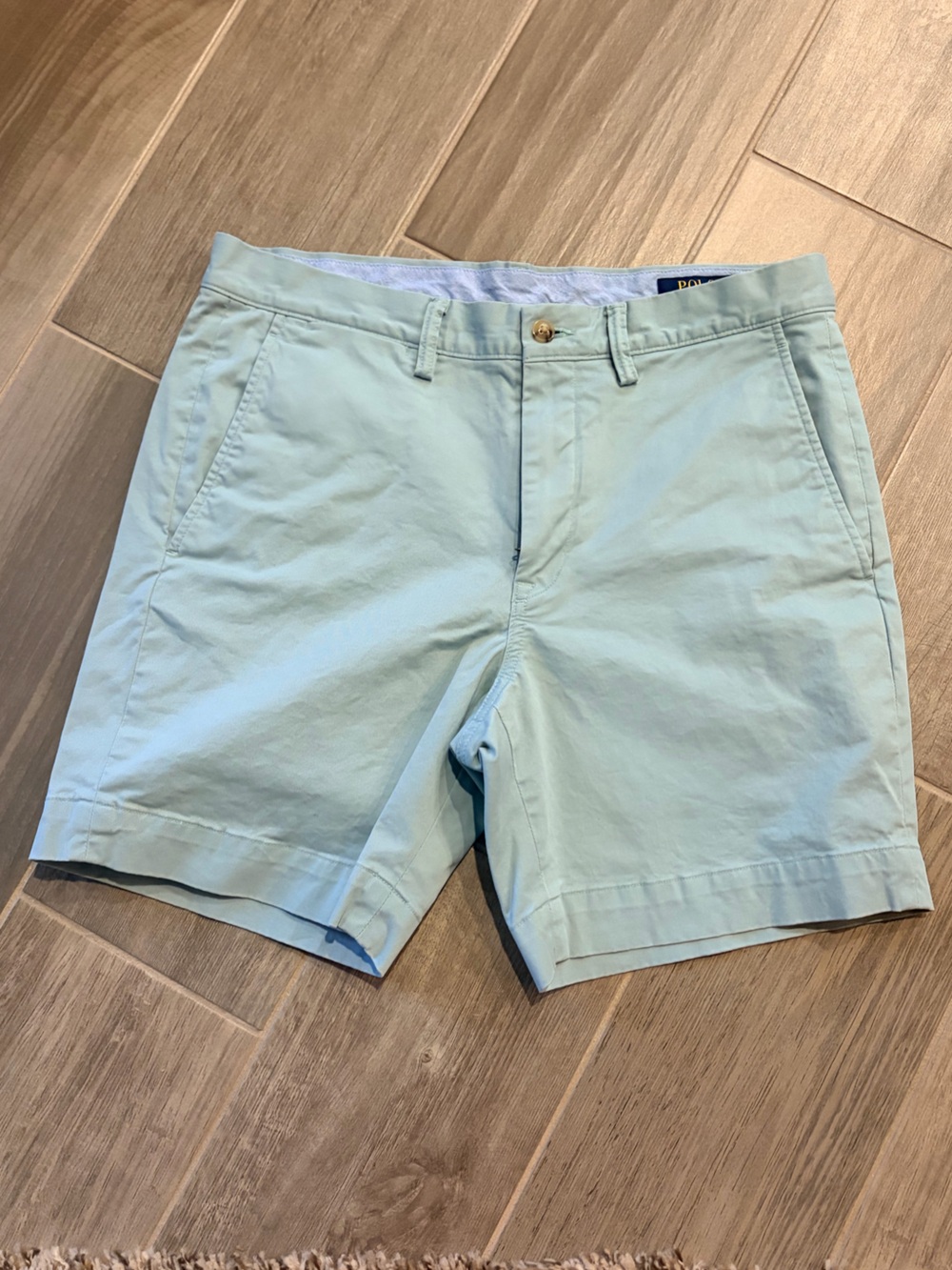 Ralph Lauren Pale Blue Cotton Chino Shorts